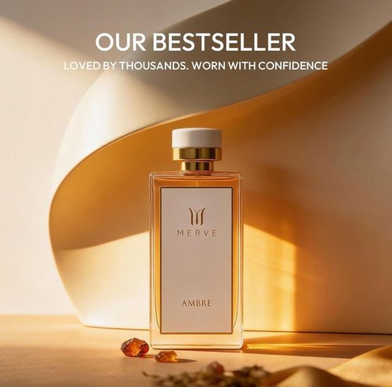 Merve Ambre Perfume for Women - Long Lasting Jasmine & Honey Fragrance | 3.4 oz Eau de Parfum