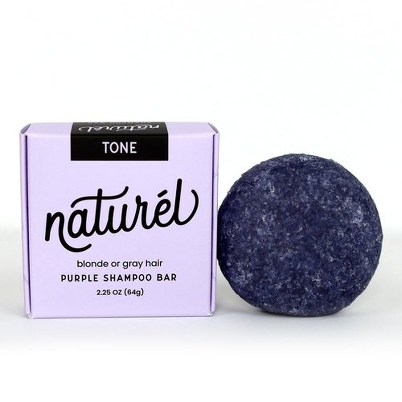 NATURÉL Loxy Purple Toning Shampoo Bar Soap for Blonde or Grey Hair | Biotin & Almond Oil | Vegan & Cruelty Free | Zero Waste | Made in USA
