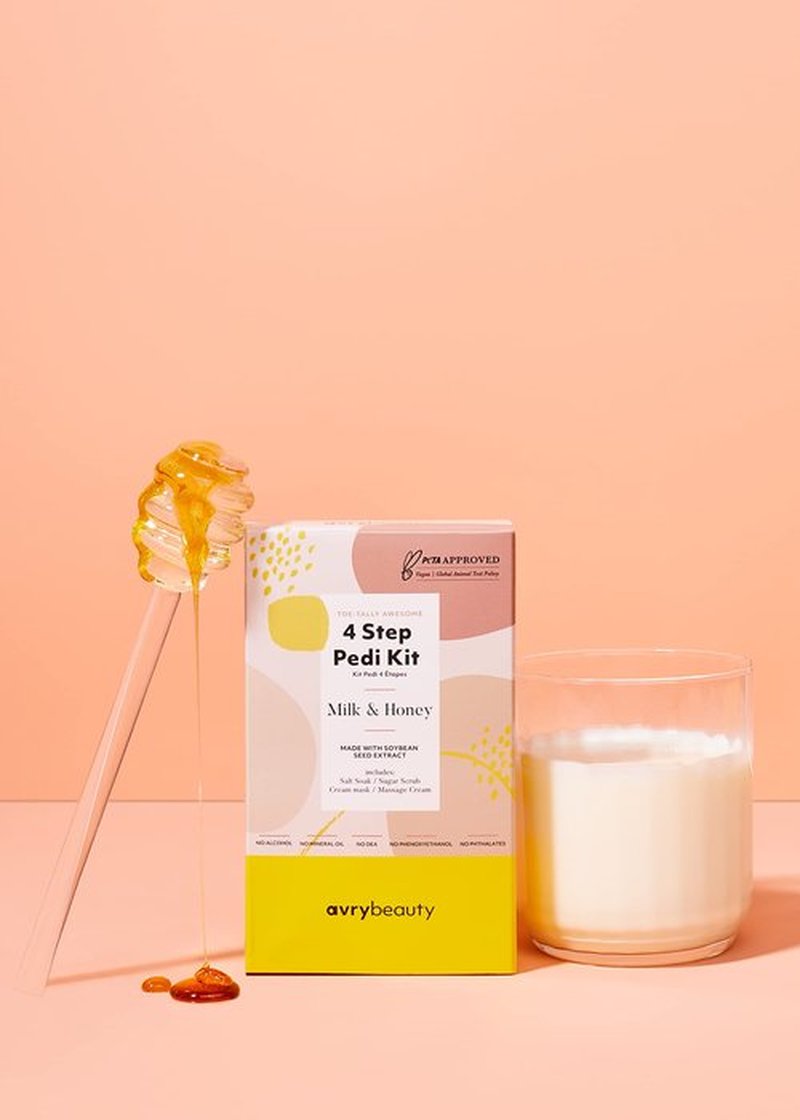 AVRYBEAUTY 4-Step Pedi 2 pack, Milk & Honey, Milk & Honey Infused, Pedicure, Salon Services, Foot Care, Hydrating Pedicure