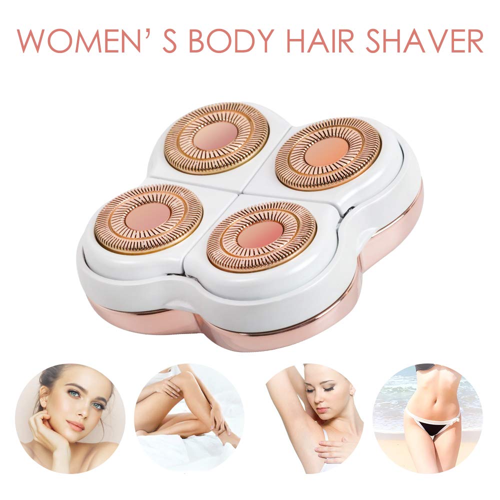 tuokiy Legs Hair Remover Replacement Head Compatible with Finishing Touch Flawless Electric Legs Shaver for Women,Rose Gold 2 Pack