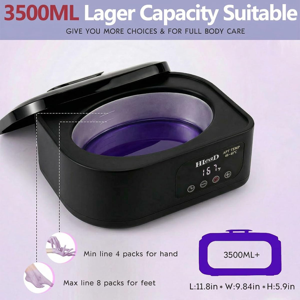 Paraffin Wax Machine for Hand and Feet，Touchscreen Paraffin Wax Warmer with 1.98lb Wax Moisturizing Paraffin Spa Wax Bath Kit, Large Capacity at Home for Smooth and Soft Skin（Pink）