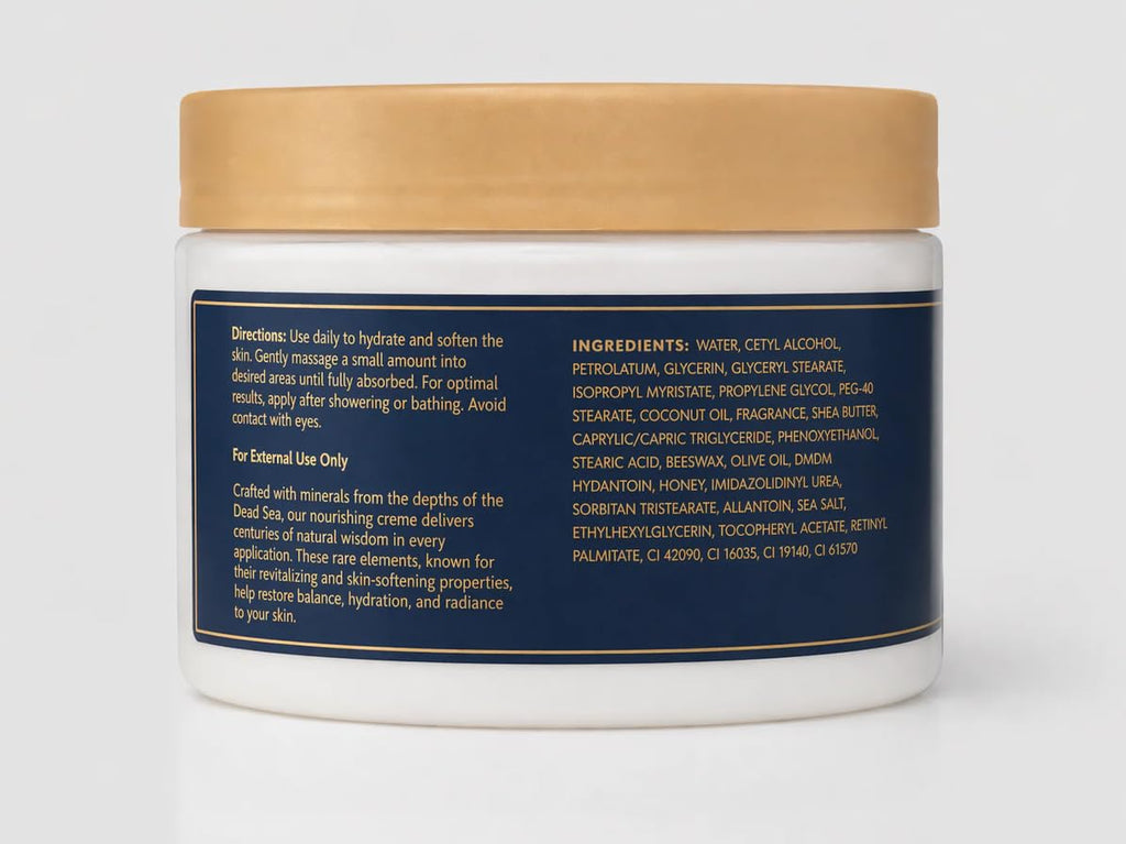 SEA Naturals Dead Sea Minerals Body Crème | Anti-Aging Daily Moisturizer with Retinyl Palmitate (Vitamin A) & Shea Butter | Hydrating Lotion for Dry Skin & Fine Lines, 10.5 oz
