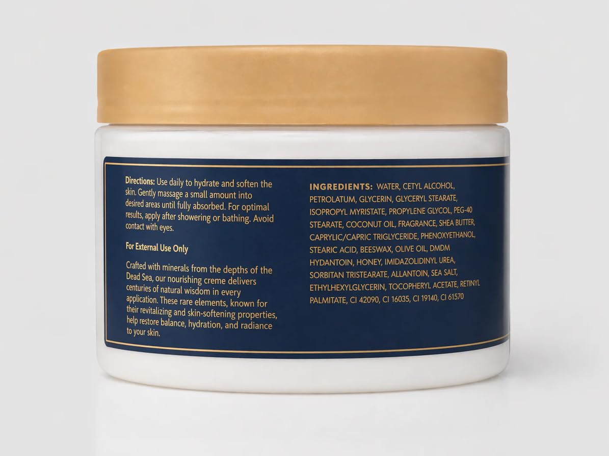 SEA Naturals Dead Sea Minerals Body Crème | Anti-Aging Daily Moisturizer with Retinyl Palmitate (Vitamin A) & Shea Butter | Hydrating Lotion for Dry Skin & Fine Lines, 10.5 oz