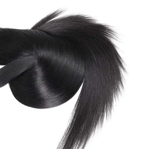 #1B Black Bundles Human Hair Straight Bundles 30 32 34 Inch Unprocessed Brazilian Virgin Remy Hair 3 Bundle Natural Black Straight Human Hair Extensions 50 Gram Per Bundle