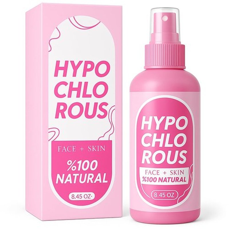 HOCl Hypochlorous Acid Spray Pure 250 ml / 8.4 oz – Natural Skin & Face Mist – Gentle Refreshing Formula for Cleansing, Soothing & Deodorizing – Alcohol-Free & pH Balanced