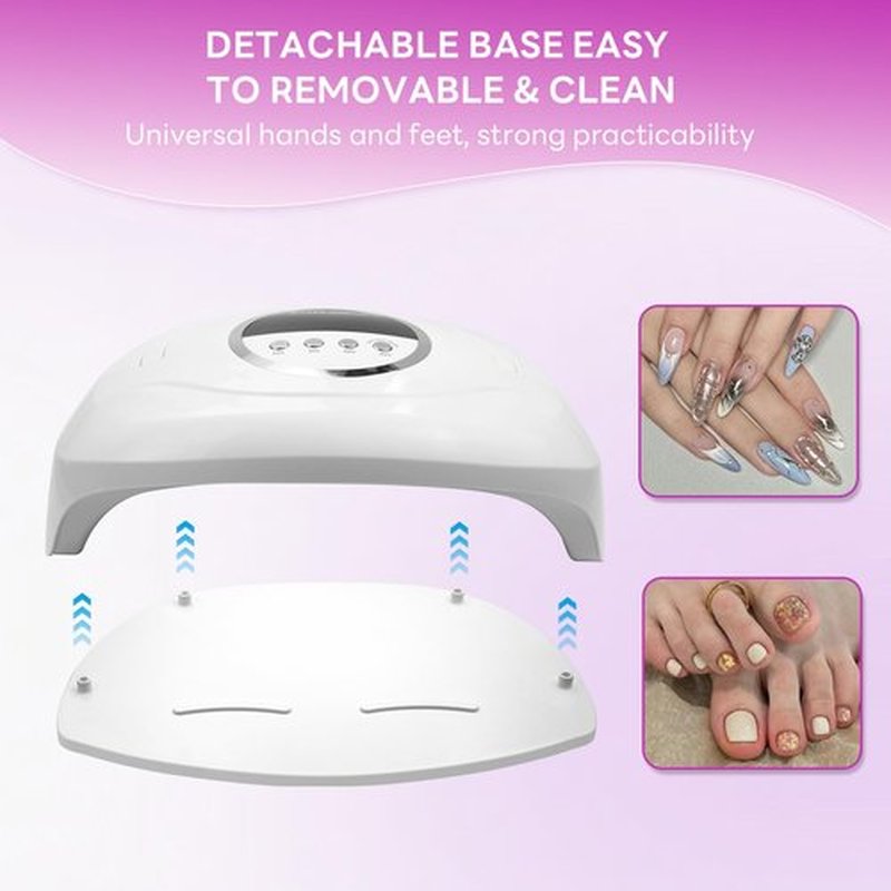 Timpou 320W UV LED Nail Lamp, Professional UV Nail Dryer Light with 84Pcs LED Beads, Fast Gel Curing 4 Timer Setting Auto Sensor, Portable Handle Gel Polish for Salon and Home Nail Art Tools