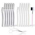 Dermaplane Razor for Women and Men - 12 Pcs Facial Shaver for Peach Fuzz, Eyebrow Hair Removal, and Gentle Exfoliation - BEAUTISILK