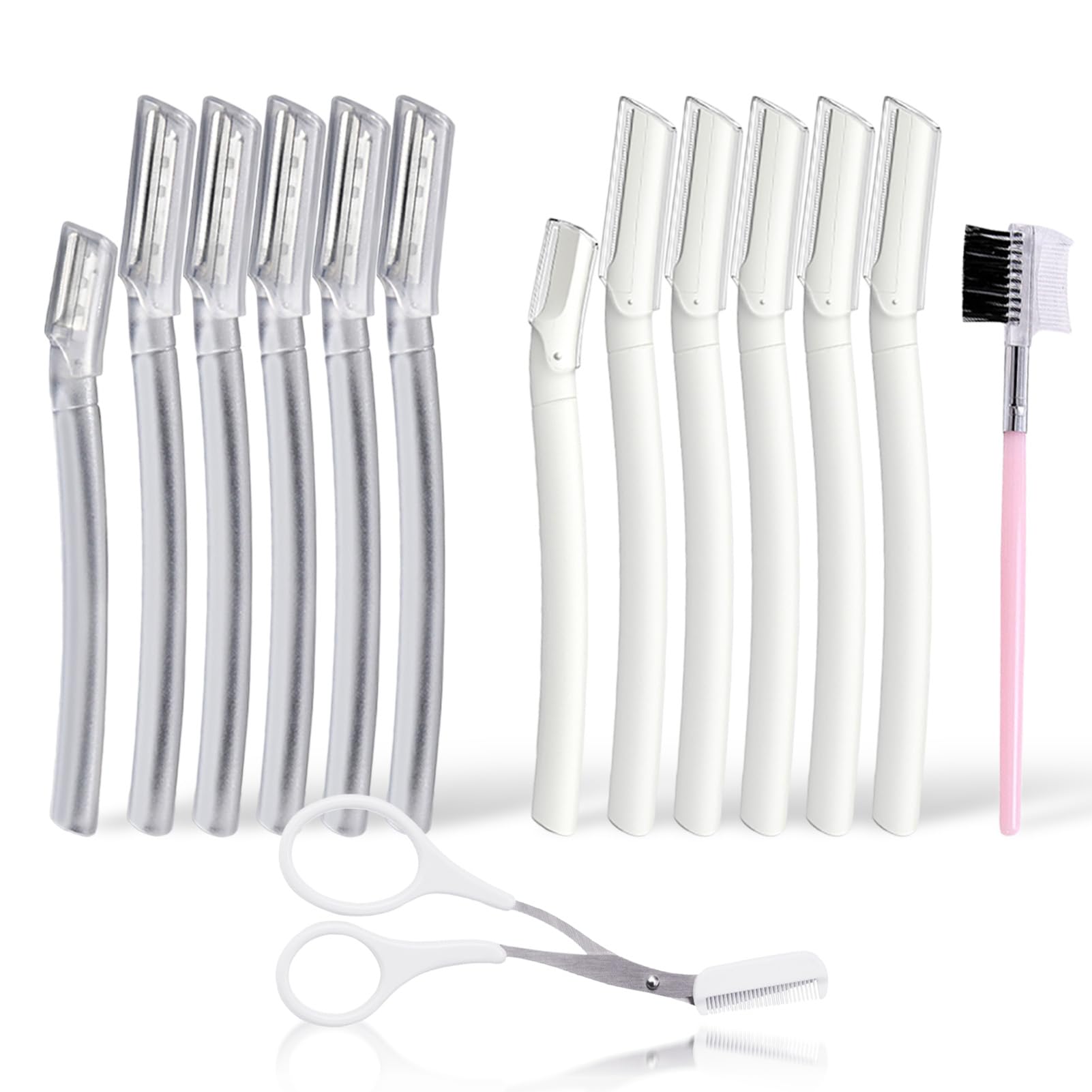 Dermaplane Razor for Women and Men - 12 Pcs Facial Shaver for Peach Fuzz, Eyebrow Hair Removal, and Gentle Exfoliation - BEAUTISILK
