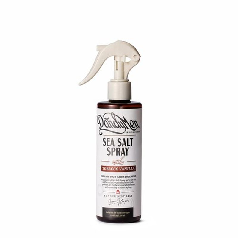 DandyMen Sea Salt Spray for Men – Lightweight Texture, Volume, and Flexible Hold Hair Texture Spray with Epsom Salt & Pro-Vitamin B5 (8.45 oz, Tobacco Vanilla)