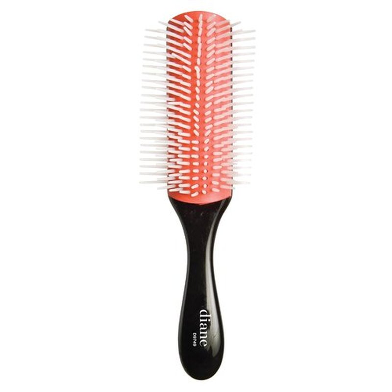 Diane Pro Nylon Pin Hair Brush - Effortless Detangling for Thick or Curly Hair | Ideal for Wet Styling