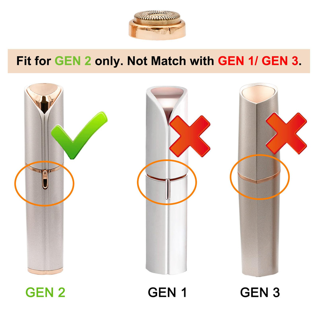 tuokiy Generation 2 Replacement Heads for Flawless, Rose Gold Plated, 8-Pack