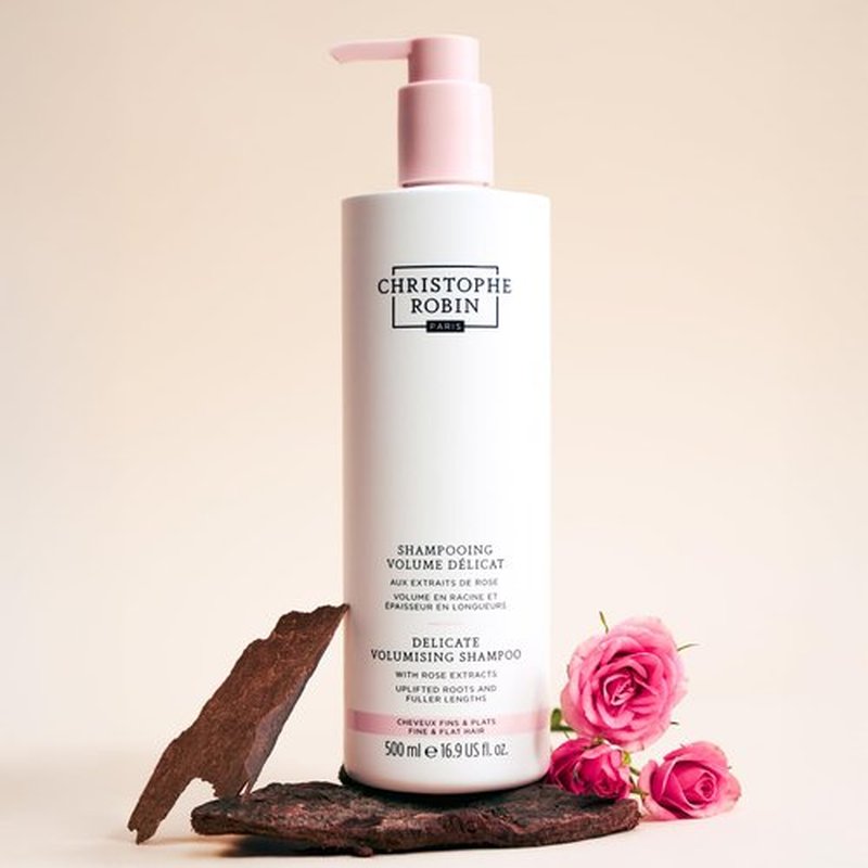 Christophe Robin Delicate Volumizing Shampoo - Rose Extracts for Fine Hair | Jumbo 16.9 fl. oz