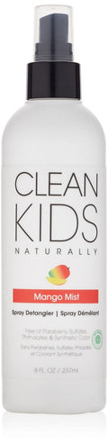 Clean Kids Naturally Mango Mist Spray Detangler, EWG Verified (8 Fl oz)