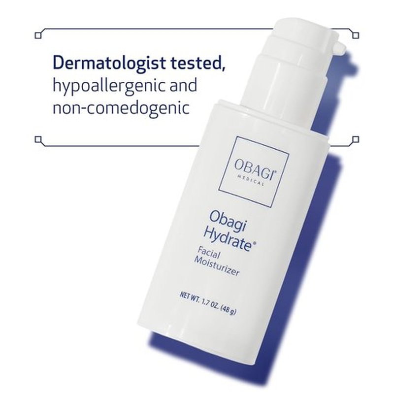 Obagi Hydrate Facial Moisturizer - Non-Comedogenic, All-Day Hydration with Tara Seed Extract & Shea Butter