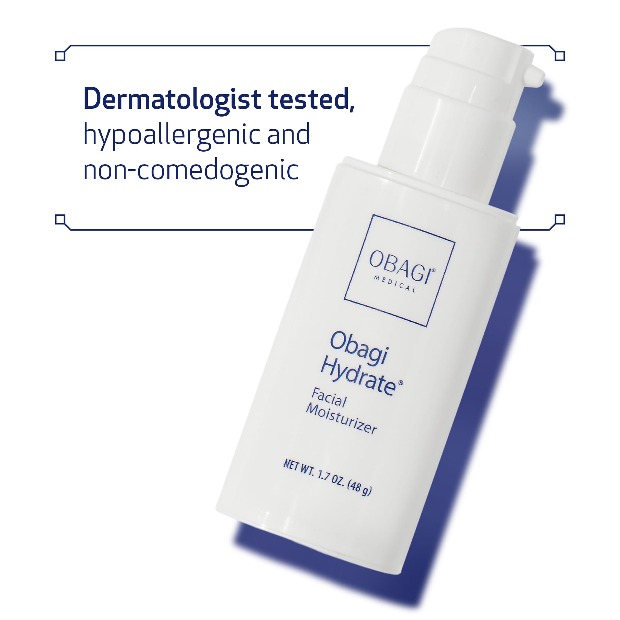 Obagi Hydrate Facial Moisturizer – Non-Comedogenic Intensely Hydrating All Day Moisturizer that Combats Dryness with Tara Seed Extract, Shea Butter, Avocado Oil & Glycerin – All Skin Types – 1.7 oz