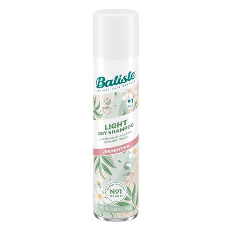 Batiste Light Dry Shampoo - Zen Matcha | Invisible Finish for Refreshing Hair & Oil Absorption, 3.81 Oz