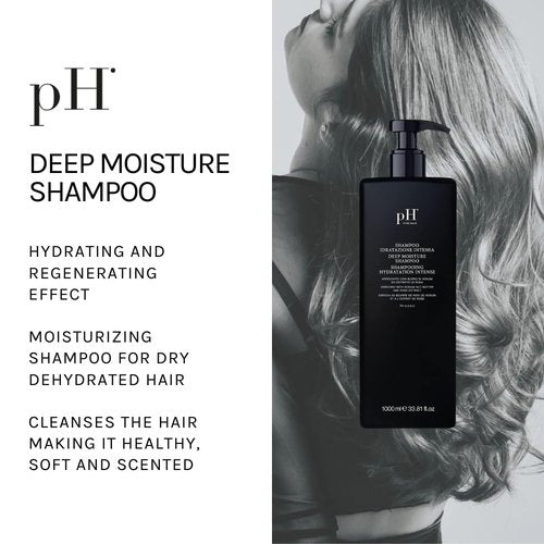 pH PURE HAIR Deep Moisture Shampoo - Hydrating Formula for Dry, Damaged & Color-Treated Hair | 33.8 Fl Oz