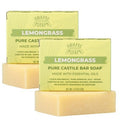 Adams Handmade Soap Lemongrass Pure Castile Bar Soap – 4.5 oz | Vegan, Cold Process, Essential Oils, 84% Organic, Fair Trade, No Additives, USA Made