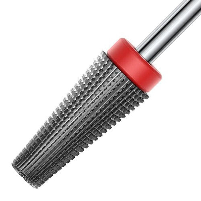 5-in-1 Nail Drill Bit, Professional Tungsten Carbide E File Bit, Two-Way Rotation for Left/Right Hand Use, Fine Grit for Cuticle Removal, Shaping, Pedicure (3/32" Shank)