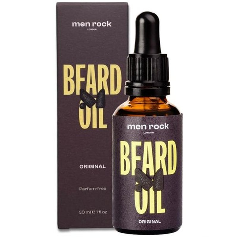 Men Rock Beard Oil - Original Formula with Grapeseed Oil & Vitamin E | 1 oz Facial Hair Conditioner