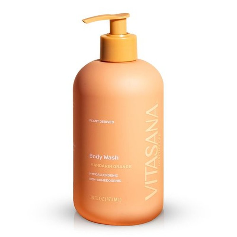 Natural Body Wash - Mandarin Orange Scent for Sensitive Skin | 16 oz, EWG Verified, Hypoallergenic