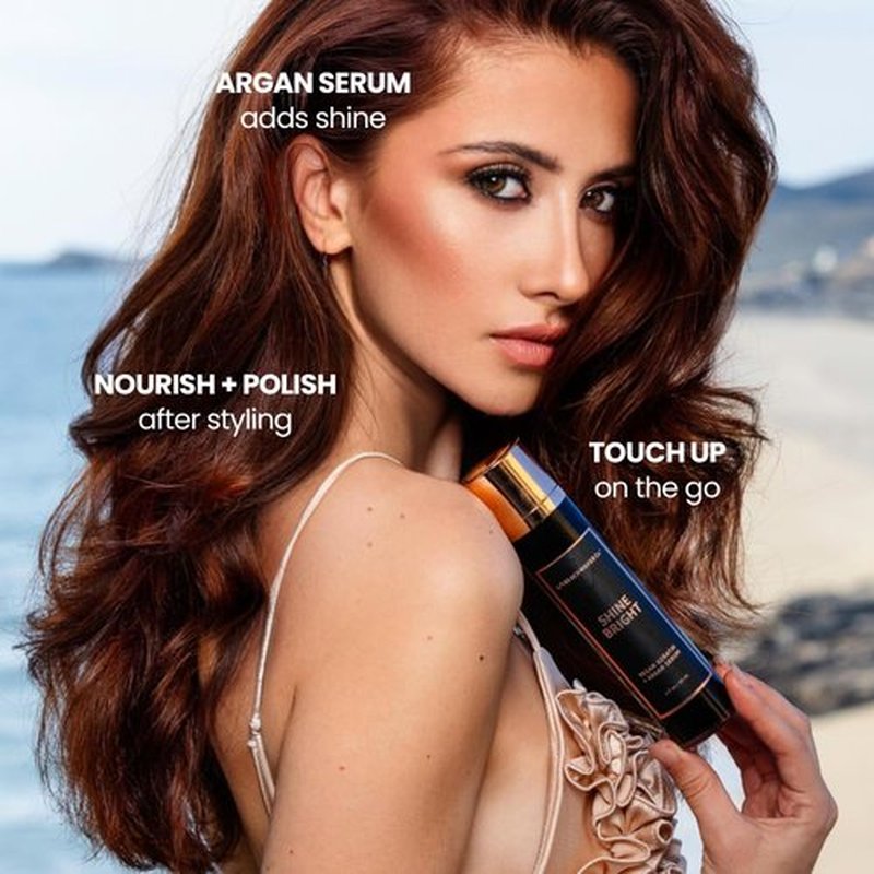 Beachwaver Co. Shine Bright Serum - 1.7 Oz | Award-Winning Vegan Keratin & Argan Oil Formula for Frizz-Free Shine