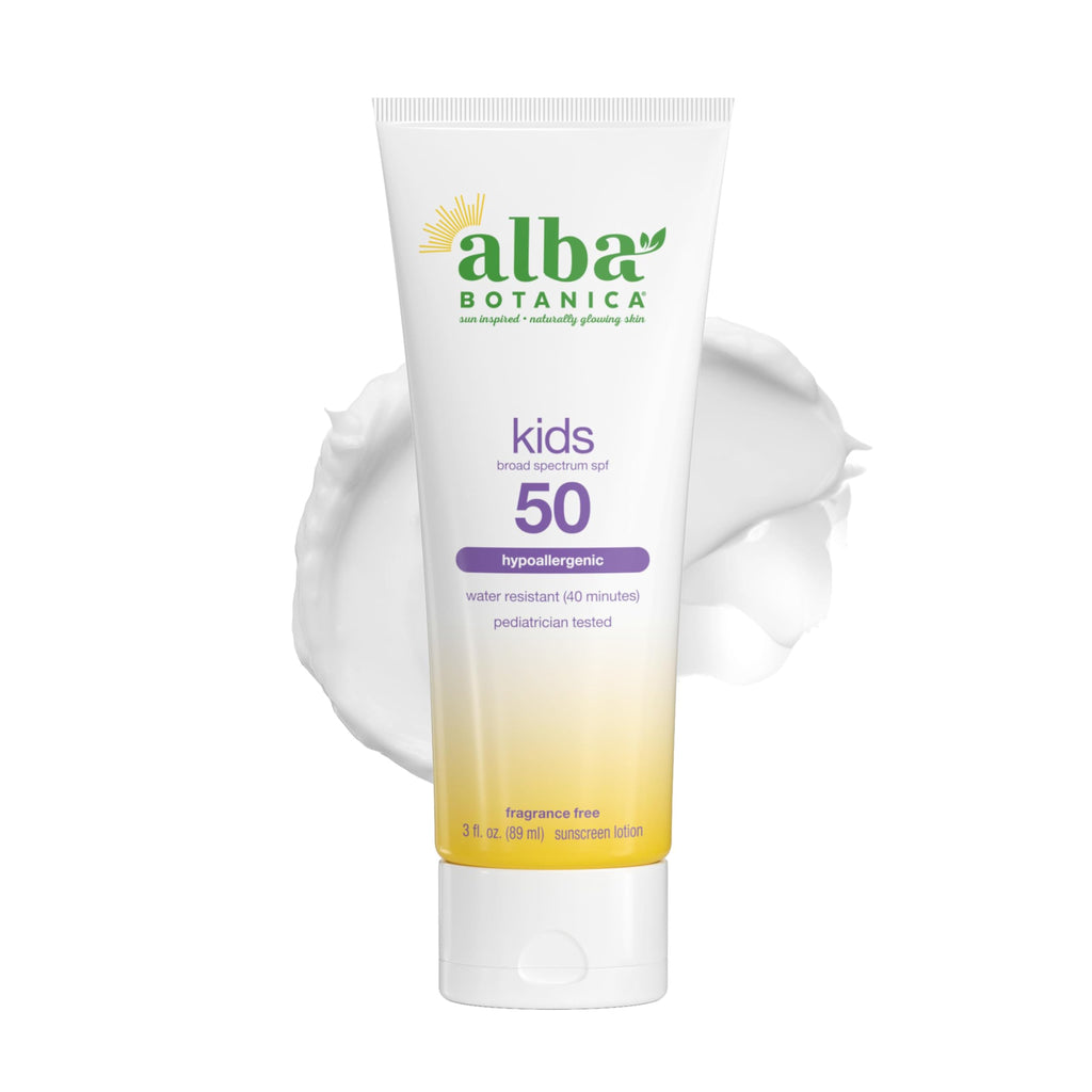 Alba Botanica Kids Sunscreen Body Lotion SPF 50, 3 Oz