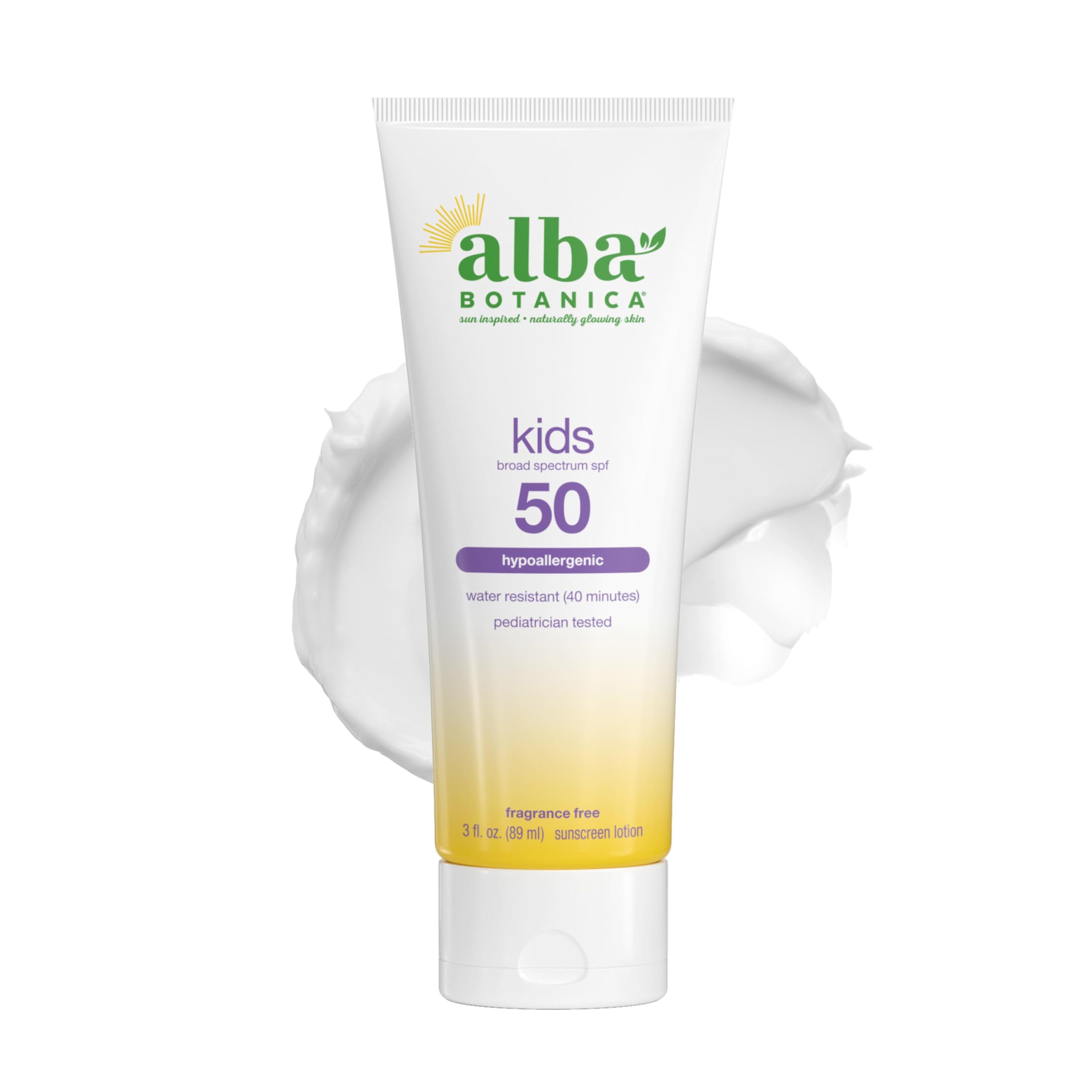 Alba Botanica Kids Sunscreen Body Lotion SPF 50, 3 Oz