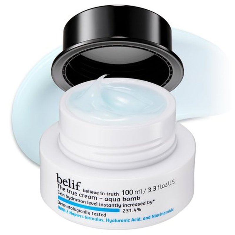 Belif Aqua Bomb - Lightweight Gel Moisturizer with Niacinamide & Hyaluronic Acid | 72-Hour Hydration, Korean Skincare (3.3 fl oz)