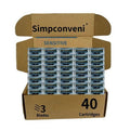 Simpconveni Razor Blade Refills for Men - Sensitive Skin Friendly, Non-Slip Design | 40 Count