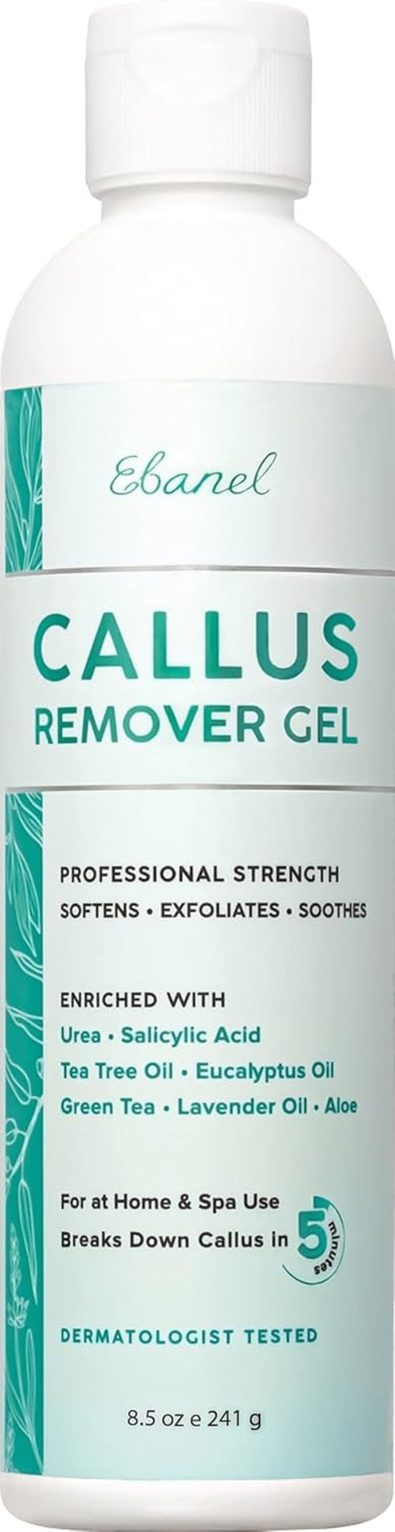 Ebanel Professional Callus Remover Gel - 20% Urea & Salicylic Acid for Smooth Feet | Exfoliates Dead Skin
