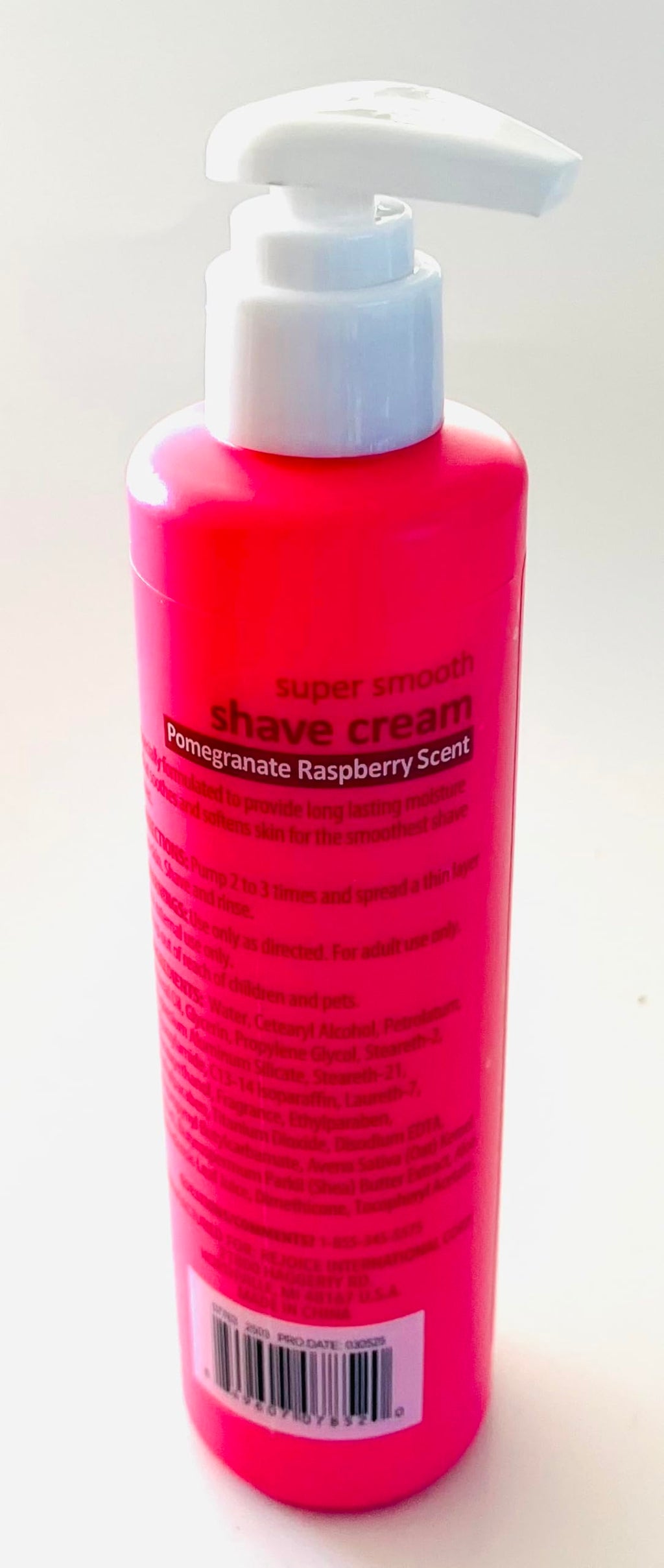 SPA LUXURY Super Smooth Shave Cream, Advanced Moisturizing Formula with Shea Butter and Aloe, Pomegranate Raspberry Scent, 7 fl oz