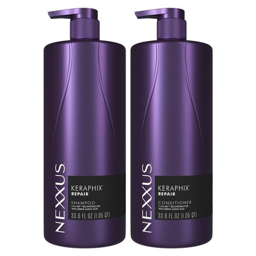 Nexxus KERAPHIX Hair Care | 2-Pack Conditioner for Damaged Hair Repair | 33.8 Fl Oz Each