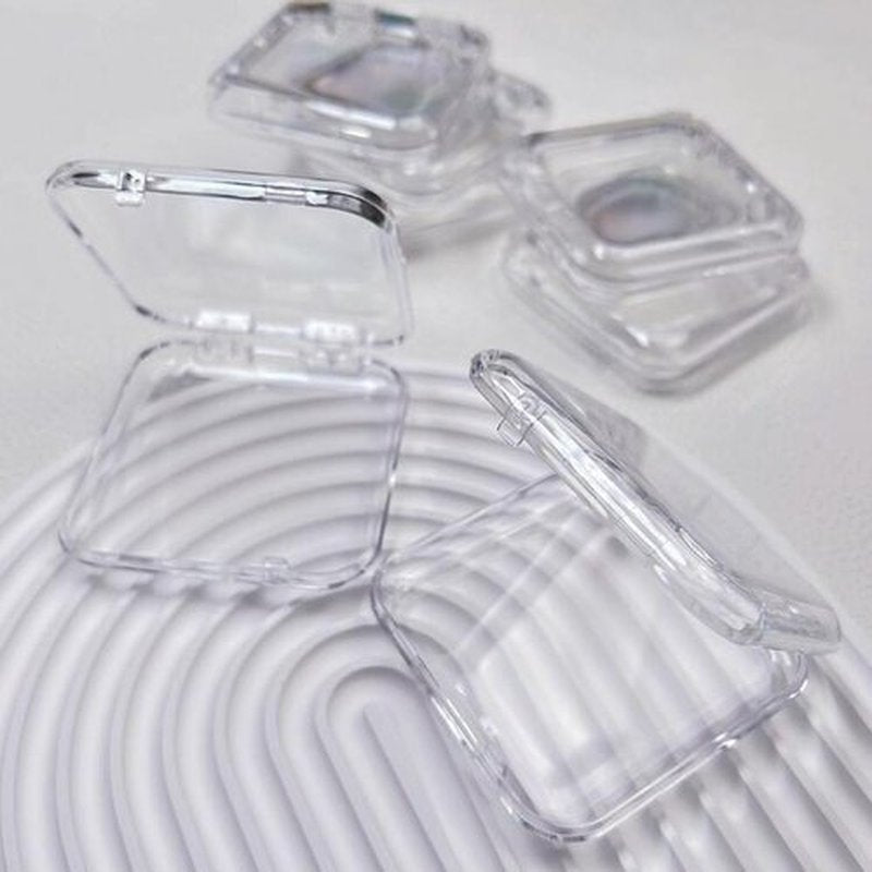 Snadulor 10 Pcs Transparent Press On Nail Storage Box,Fake Nail Display Storage Box for False Nails Home Nail Salon Supplies