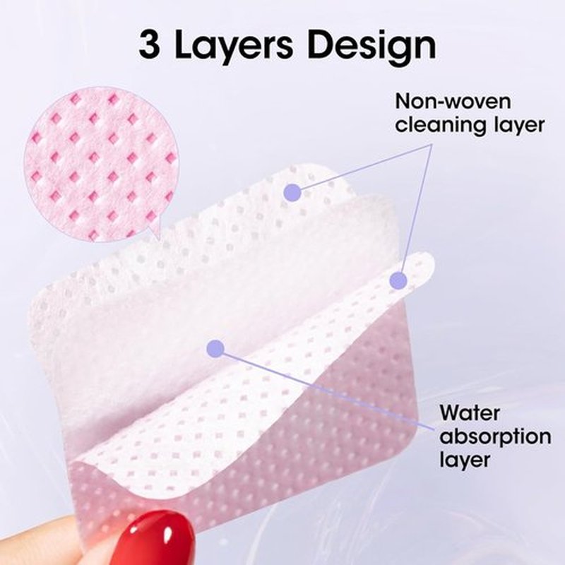 Gellen Nail Polish Remover Kit - Non-Acetone Formula with 200 Lint-Free Wipes | 6.1 Fl. Oz Pump Dispenser