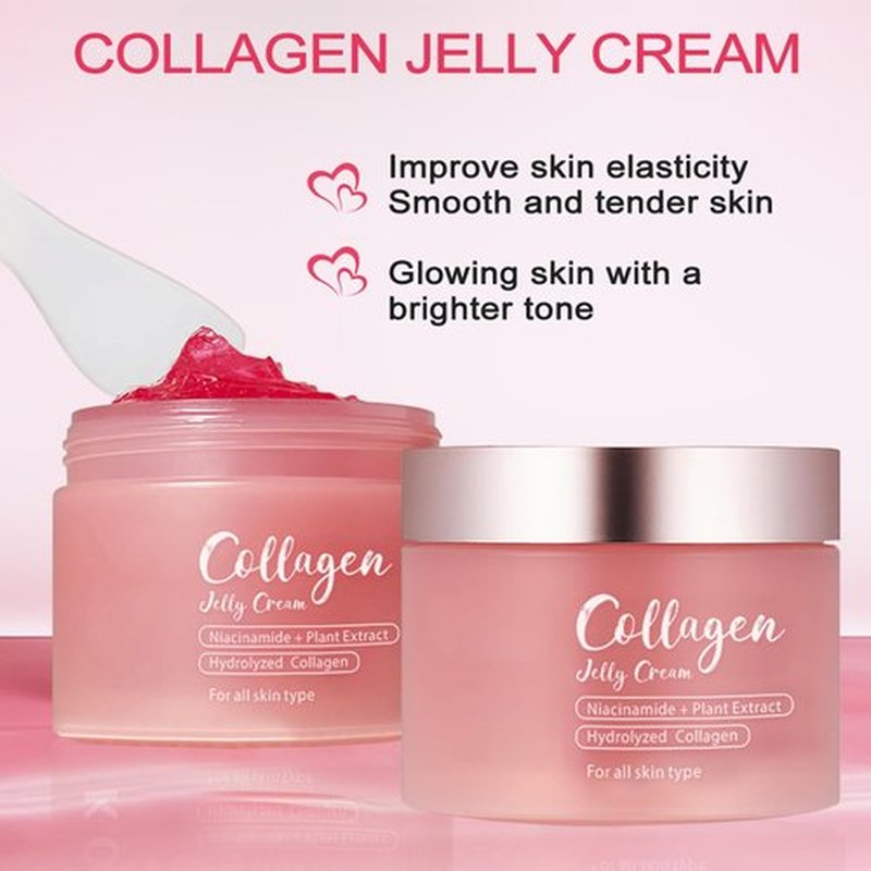 LOYOTICE Collagen Jelly Cream,Contains Niacinamide & Freeze Dried Hydrolyzed Collagen, Boosts Elasticity & Hydration,Reduce Fine Lines & Dullness,Improves Glowy Skincare Cream(3.38 fl.oz)