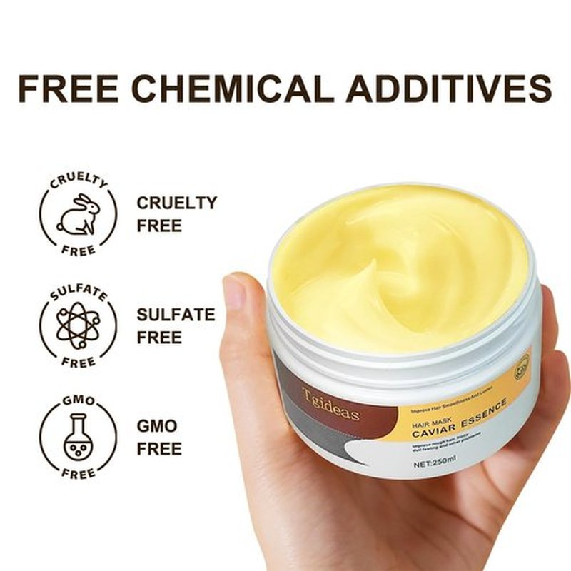 Tgideas Hydrating Collagen Hair Mask for Dry Damaged Hair-Deep Repair Conditioning Treatment Hair Smooth Masque for All Hair Types 8.45 Oz