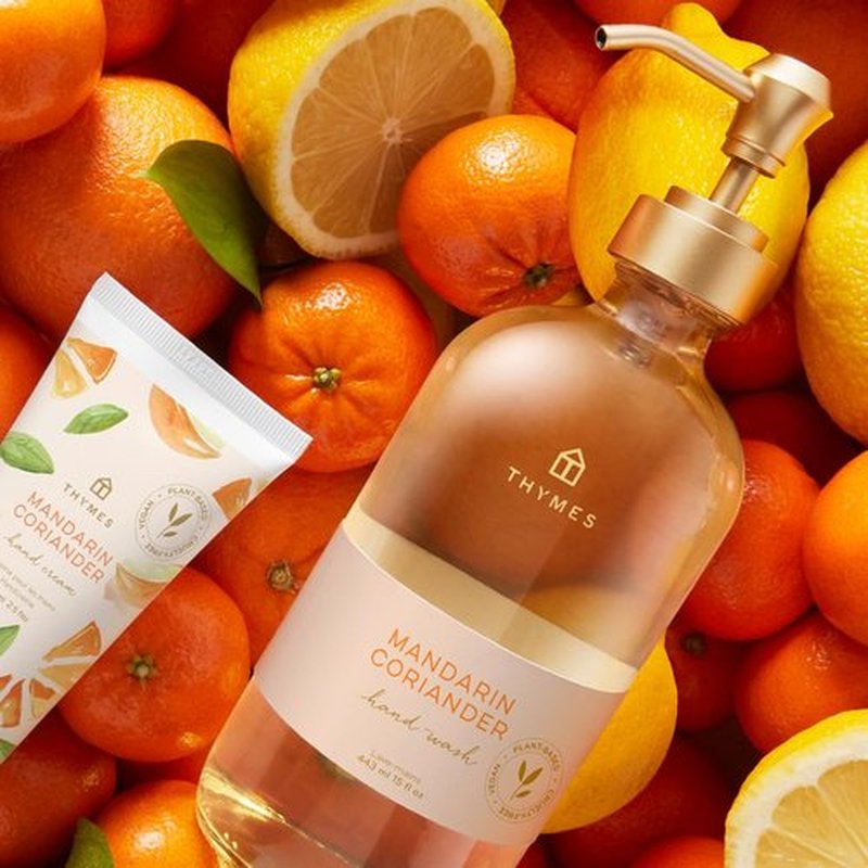 Thymes Hand Wash - Mandarin Coriander Scent - 15 Fl Oz | Luxurious Moisturizing Formula
