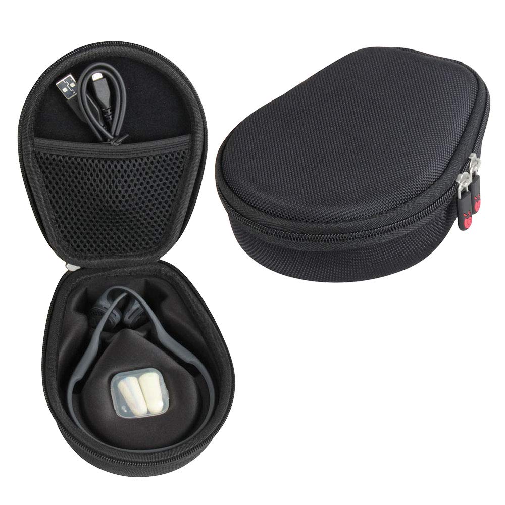 Hermitshell Case for AfterShokz Trekz Air/AfterShokz Aeropex/Titanium Mini/Shokz OpenRun Pro/SHOKZ OpenRun Pro 2 Open Ear Wireless Bone Conduction Headphones AS650 / AS800 (Black)