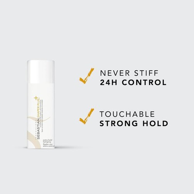 Sebastian Professional Shaper Plus Hairspray - Humidity Resistant, Extra Hold | 24-Hour Flexible Control