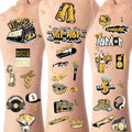Serencatcher 144pcs Hip Hop Temporary Tattoos, 90s Hip Hop Party Favors with Notorious Tattoos Stickers for 80s 90s Themed Notorious Big Rap Birthday Party Decorations Gifts