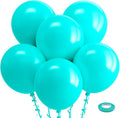 Bezente Teal Balloons 18 Inch - 30 Pack Thick Turquoise Latex Balloons for Weddings & Parties