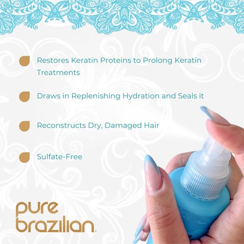 Pure Brazilian Leave-In Conditioner - Nourishing Keratin Hair Treatment for Strength & Fortification | 6.78 Oz