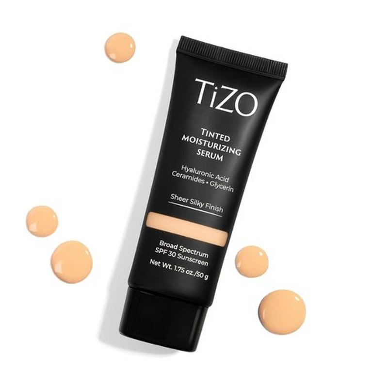 TIZO Tinted Moisturizing Serum - SPF 30 Protection in Light-Medium Shade for Radiant Skin