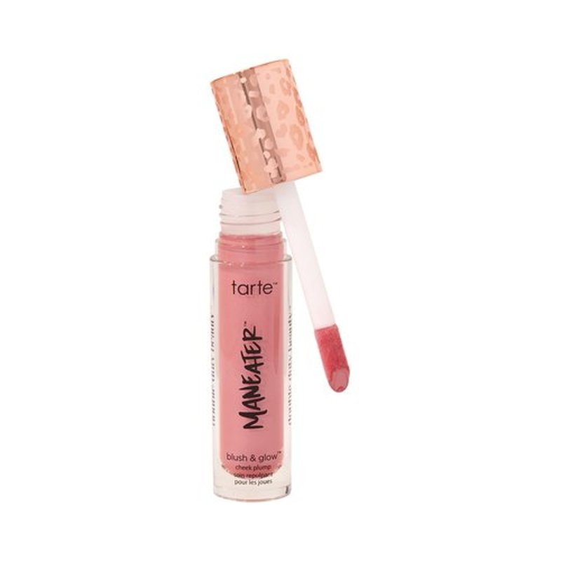 tarte maneater blush & glow cheek plump – Lightweight Cheek Tint & Illuminator with Coconut Water & Hyaluronic Acid for Hydrated, Radiant Finish,Vegan & Cruelty-Free, full size, pink