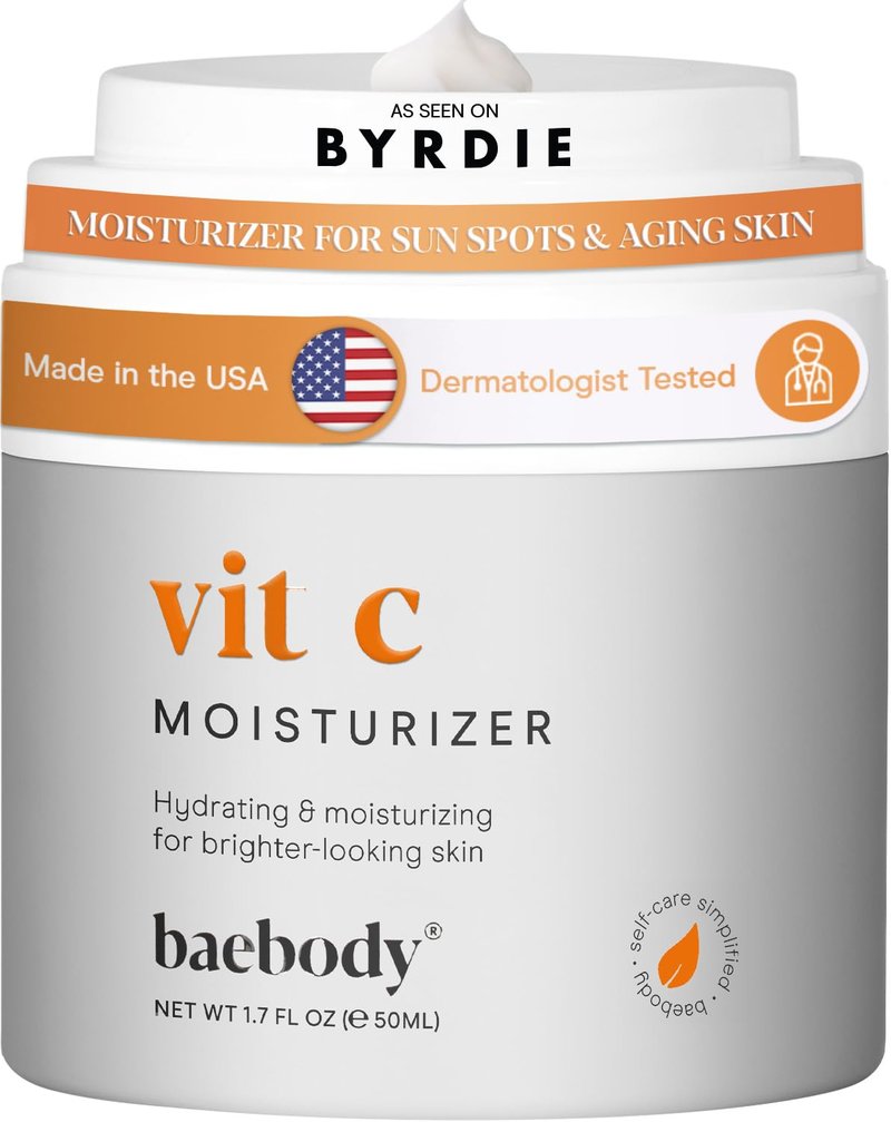 Baebody Vitamin C Face Moisturizer - Brightening & Hydrating Cream with Jojoba Oil | Anti-Aging (1.7 fl oz)