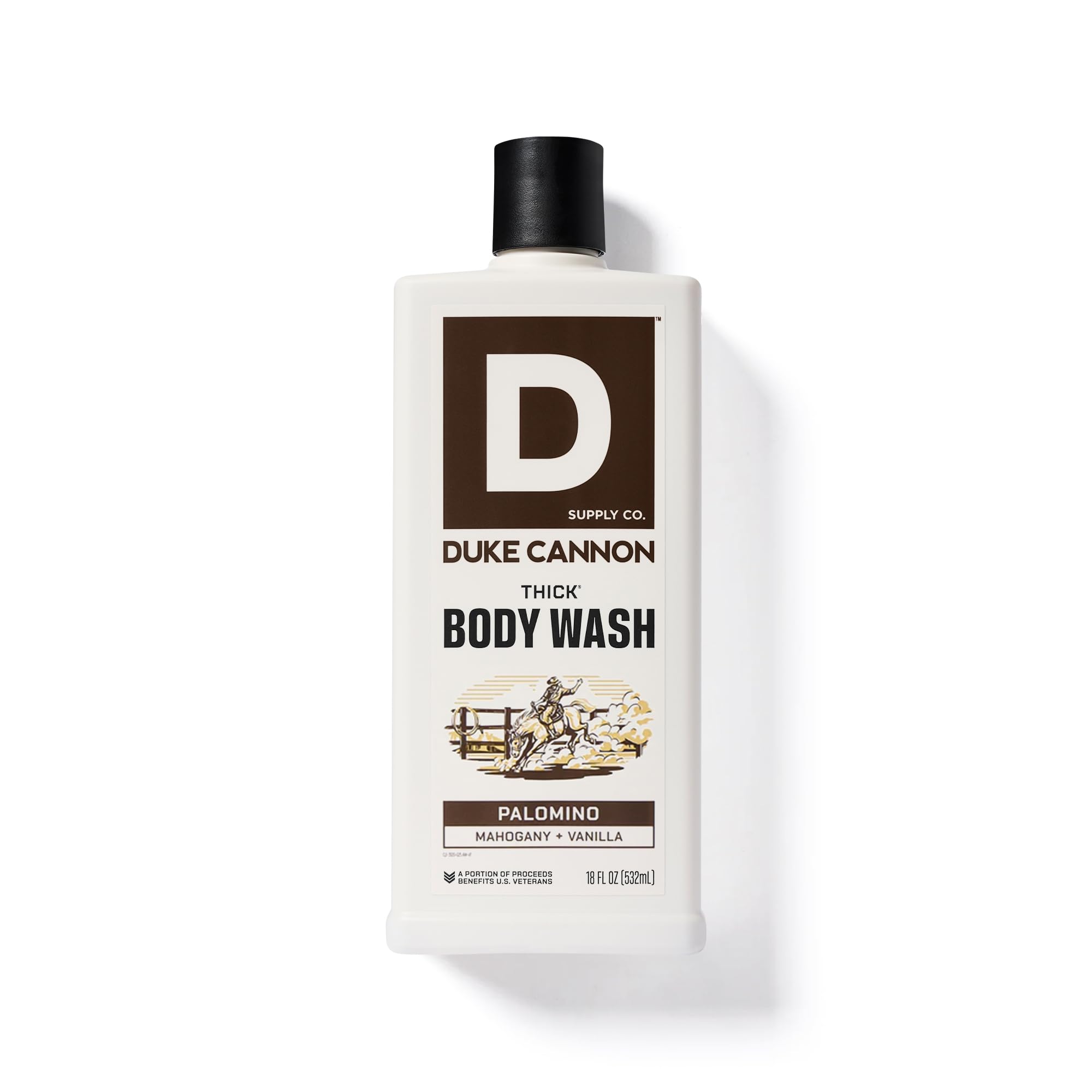 Duke Cannon Supply Co. Thick High Viscosity Body Wash – 3X Thicker, Cleansing Shower and Bath Gel, Mineral-Enriched for Men – Shower Gel – Men’s Body Scrub – Palomino 3 pack –18 oz