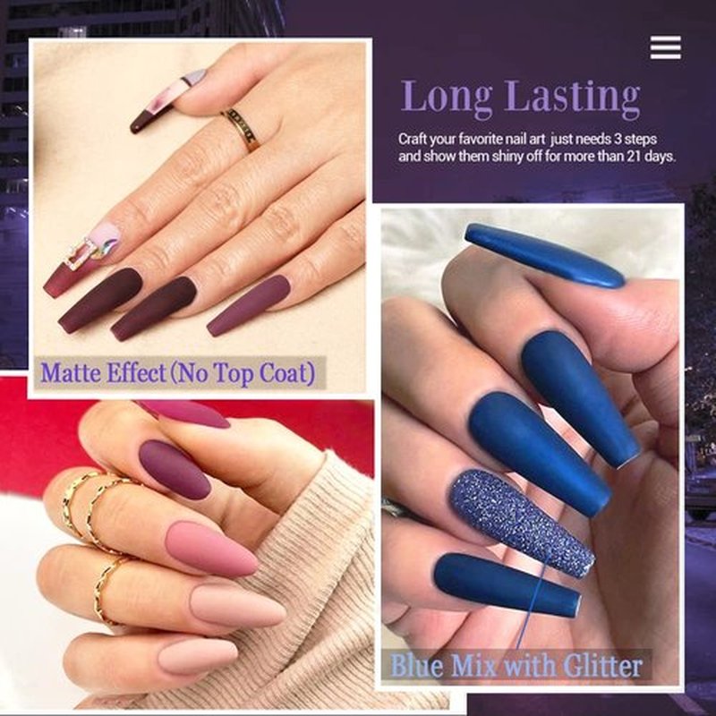 19Pcs AZUREBEAUTY Dip Powder Nail Kit Starter 12 Colors, Pink Blue Nude Winter Dipping Powder System Essential Liquid Set with 2-in-1 Base/Top Coat Ativator for French Nail Art Manicure Salon DIY Home