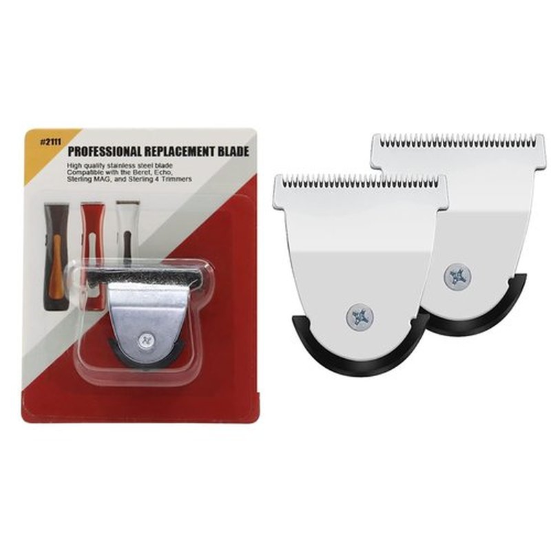Mag Timmer Blade Replacement - Compatible Blades for Wahl Sterling Mag Trimmers | Silver | 2-Pack