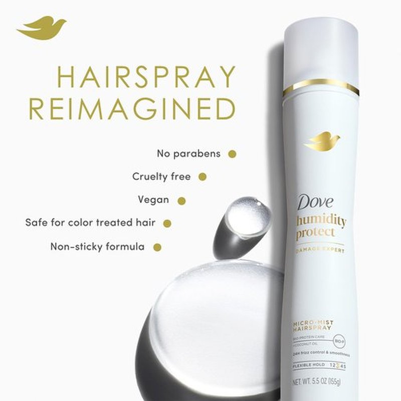 Dove Shampoo & Conditioner Set, Coconut & Hydration Flexible Hold Hairspray, Compressed Micro Mist – Deep Moisture for Revitalizing Dry, Damaged Hair & Styling (3 Piece Set)